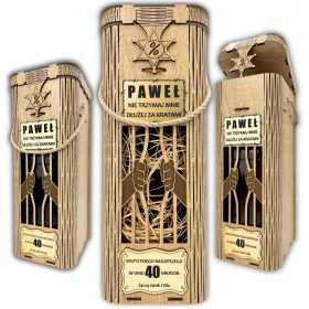   LESNA ŠKATLA ZA ALKOHOL - Personalizirano darilo za moškega