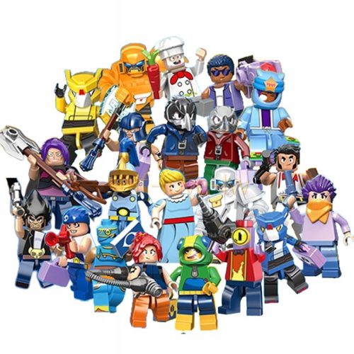 Figurice Brawl Stars Leon Gra Bloki Komplet 20 novih figuric