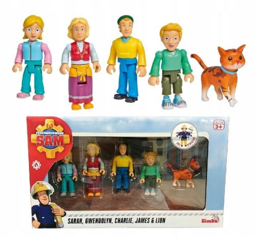 Gasilec SAM Jones set družinskih figur s 5 Simba figurami