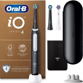   Optimized name: Oral-B iO Serija 4 Črna Električna Zobna Ščetka z Inovativno Tehnologijo iO

Optimized description: Oral-B iO Serija 4 Črna Električna Zobna Ščetka je inovativna zobna ščetka, ki zagot