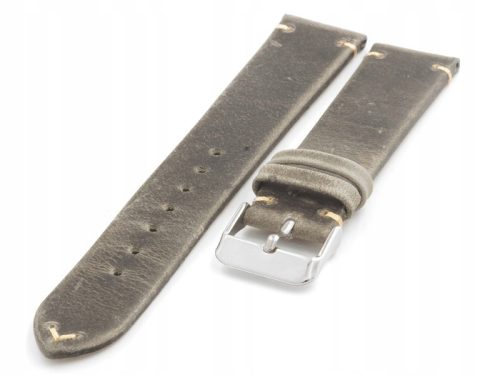 TEKLA Vintage Gray Leather Watch Strap 22mm