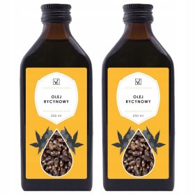   Ricinusovo olje 500 ml Set v steklenici iz Indije - Nerafinirano, hladno stiskano