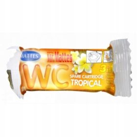   WC obešalnik Mattes Tropical, odstranjevalec neprijetnih vonjav in trdovratne umazanije, 40g