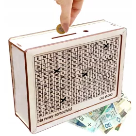   Slovenian Name: Lesena Skarbonka z Lastno Gravuro za Osebno Darilo

SEO-Optimized Description: 
Lesena skarbonka z lastno gravuro je odlično darilo za vse priložnosti. Poleg tega, da je praktična za s