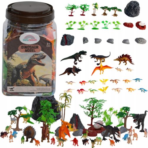 DINOZAVRI VELIK SET FIGURIC V ŠKATLI DINOZAVRI SET V KOVČKU JAJCE