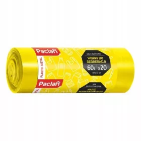   PACLAN Vrečke za ločevanje odpadkov Plastika Kovina 60x72cm 60l, 20 kosov