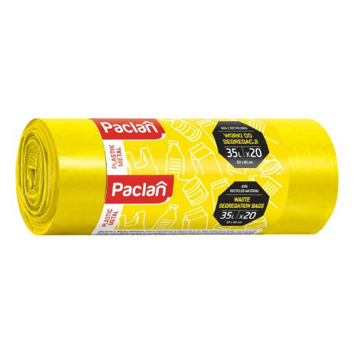 PACLAN Vreče za ločevanje odpadkov Plastika Kovina 35l, 50x60cm 20 kosov