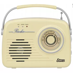  RETRO mrežni radio baterija FM MP3 USB SD Eltra Luiza roza