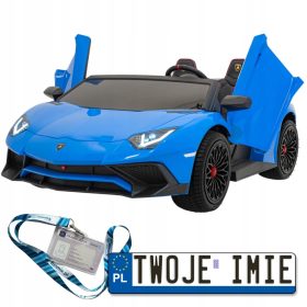   Lamborghini Aventador SV Električno otroško vozilo Blue + 2X motor
