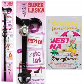 Lasko in kartica za upokojenca s škatlo za darilo