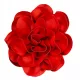 Velika satenasta roža broška Rdeča 15 cm