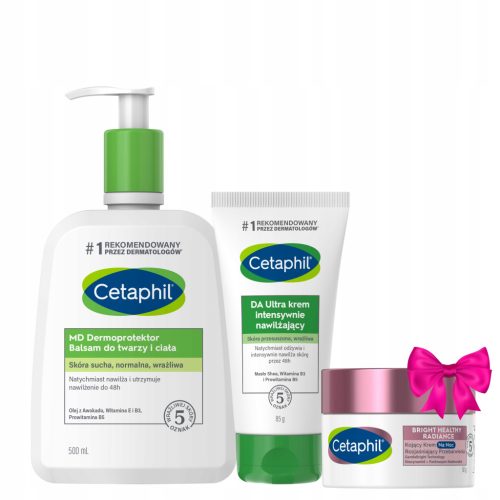Komplet nege za občutljivo kožo Cetaphil: vlažilni balzam in kremo z nočno kremo GRATIS