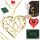 Golden Heart Necklace with Eternal Rose LED Gift for Grandma Women