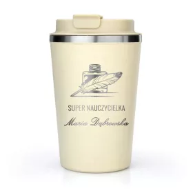   Termo skodelica z gravuro 350 ml s personaliziranim vzorcem Darilo za učitelje