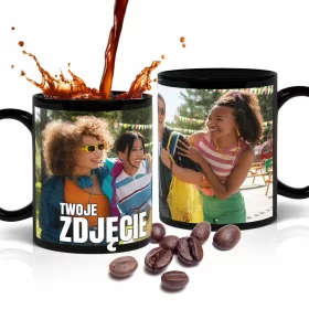   Skodelica z vašim lastnim tiskom fotografije Photo Graphics 330 ml črna