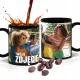 Skodelica z vašim lastnim tiskom fotografije Photo Graphics 330 ml črna