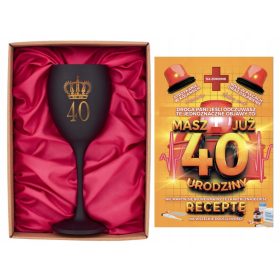   Kozarec za vino in recept za voščilnico - Darilo za 40. rojstni dan sestri ali ženi