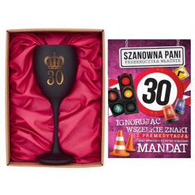 Kozarec za vino in voščilnica - 30. rojstni dan za sestro