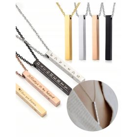    Personalizirana ogrlica s kockastim obeskom, gravirano YOUR DESIGN