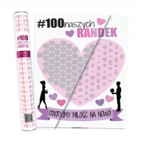 Plakat s praskalko za pare #100ourDates