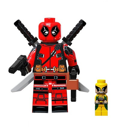DEADPOOL FIGURE BLOCKS in MINI WOLVERINE AVENGERS