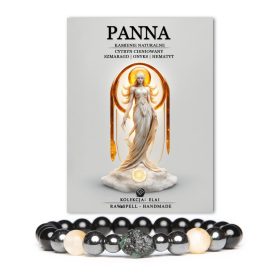    Elai Moška zapestnica iz kamnov - Zodiakalno znamenje - Devica - Smaragd