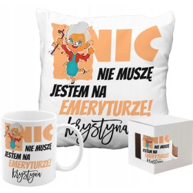   Darilo za upokojensko skodelo z blazino - Personalizirana upokojenska pokojnina z imenom