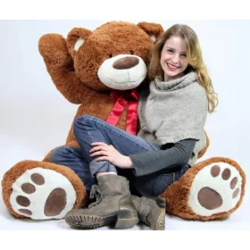 Velik plišasti medvedek, 180 cm, rdeče barve