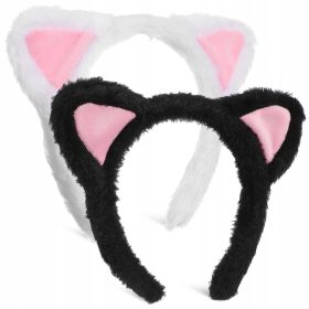 OPASKA Z MAČJIMI UŠESI PLIŠASTE MAČJE UŠESNE 2 KOS