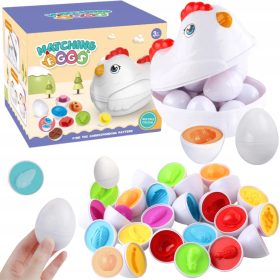   Montessori Razvrščalna Sestavljanka Jajca z Owocem in Zelenjavo