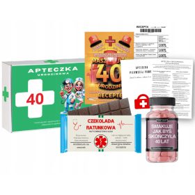   Darilo za 40. rojstni dan - Komplet prve pomoči s tabletami za prijatelja