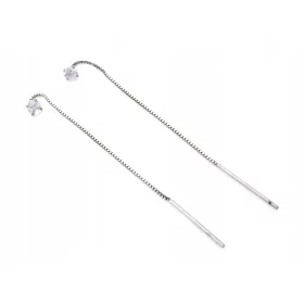    Uhani iz srebra 925 s cirkoni, dolgi, popolni za vsako priložnost