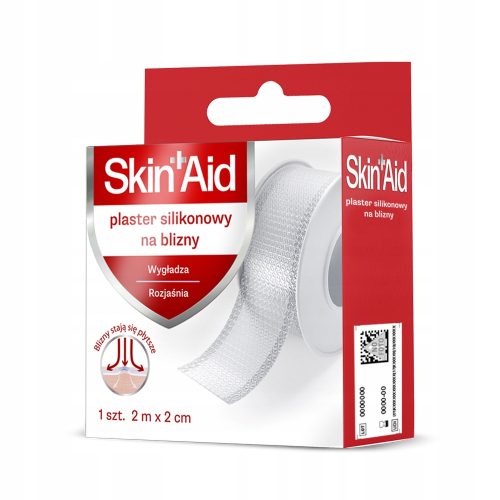 Silikonski obliž SkinAid za zmanjšanje vidnosti brazgotin 2 m x 2 cm