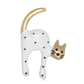 Broska okrasni obesek z zlato zonko mačka 41