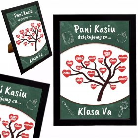   Darilo za učitelja - Personalizirana srčna okvir za želje - Darilo s posvetilom