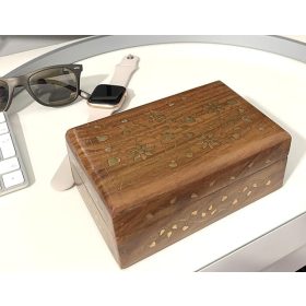    LESENA ŠKATLICA ZA NAKIT V VINTAGE SLOGU Indijska ŠKATLA ZA NAKIT