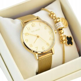   Eleganten komplet ženskih ur Paul Lorens ELNINO z velikimi številkami + zapestnica Pacific