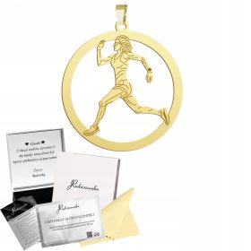   Zlata verižica Sprinter Runner 925 - Darilo za ljubitelje teka