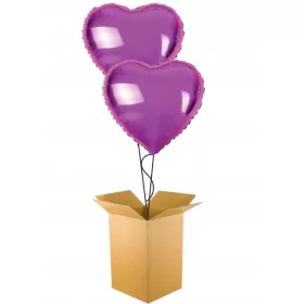 SET 2 X HELIJ BALON ROZA SRČKI Darilo v škatli