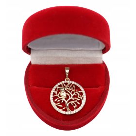   Zlata verižica iz kirurškega jekla 316L z obeskom Drevo Sreče