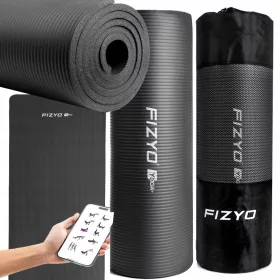   FIZYO® Profesionalna podloga za vadbo XXXL 183 cm x 61 cm - Črna
