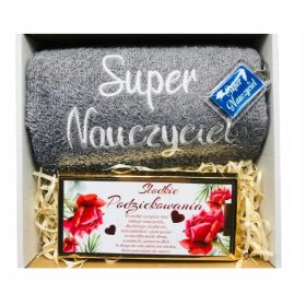 Darilo za učitelja Učiteljski komplet brisač s čokolado