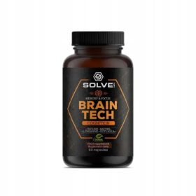   Brain Tech - Doplačilo za izboljšanje spomina in koncentracije z vitaminom B6, 60 kapsul
