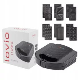    Lovio toaster Toaster pekač arašidov pekač vafljev LVSM001BK črn 750 W
