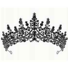 Srebrna Gothic Tiara Diadem Krona za Noč Čarovnic