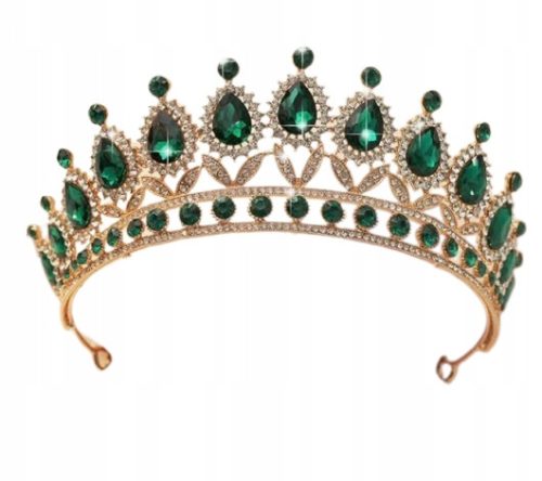 Velika poročna tiara z zlatim diademom za nevestino dekliščino