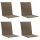 Poduszki za stole vrtnega pohištva, 4 kosi, taupe, dimenzije 100x50x3 cm