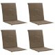 Poduszki za stole vrtnega pohištva, 4 kosi, taupe, dimenzije 100x50x3 cm