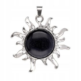   Sonce Nočni Kairo Simbol Obeska z Utripajočim Kamnom iz Stekla