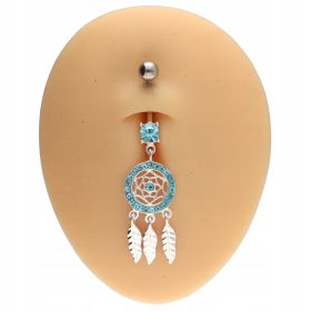   Elegantni trebušni uhani iz srebra AG 925 s čudovitim modrim cirkonijem so popolna izbira za vsako priložnost. Ti prefinjeni uhani so izdelani iz najvišje kakovosti srebra pr. 925 in imajo čudovit błę